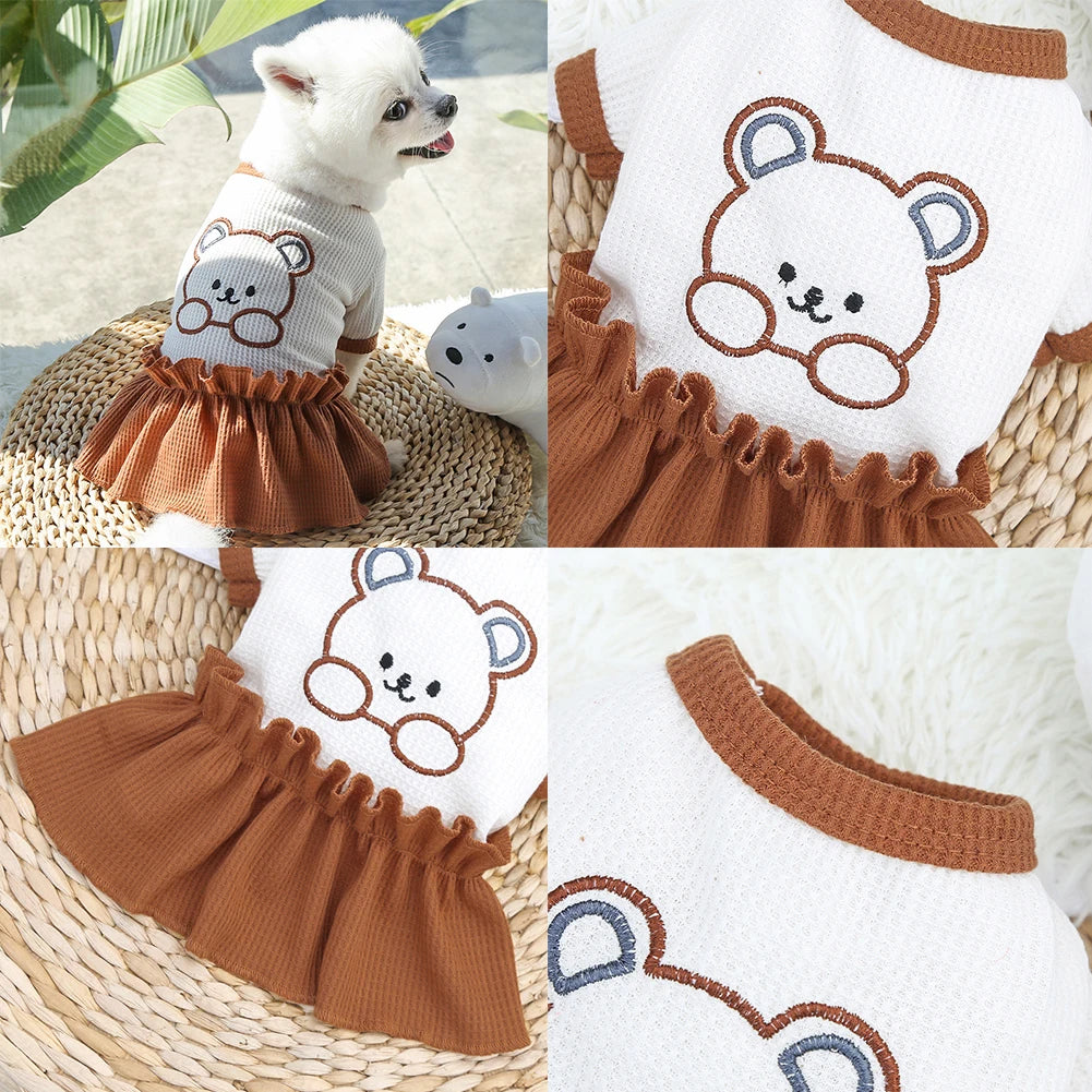 Spring Summer Dog Dress Pet Skirts Pet Lovers' Clothes Comfortable Soft Puppuy Dogs Cats Vest Dress Pet Clothes Dog Clothes