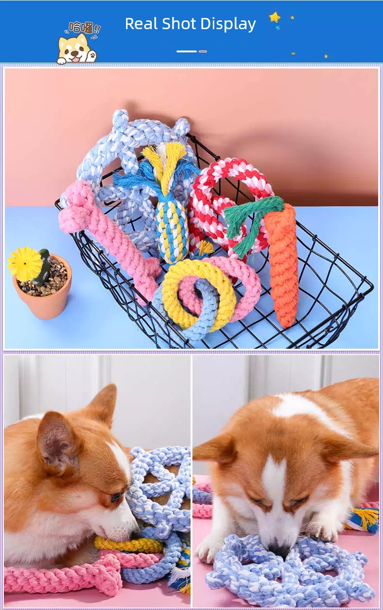 Dog Carrot Bite-Resistant Molar Rope Puppy Toy