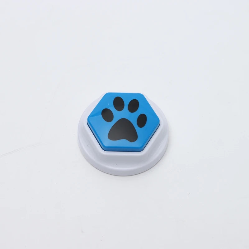 Pet Training Recordable Talking Sound Button Hexagonal Paw Pattern Speak Answering Interactive Voice Dog Toy For Communication