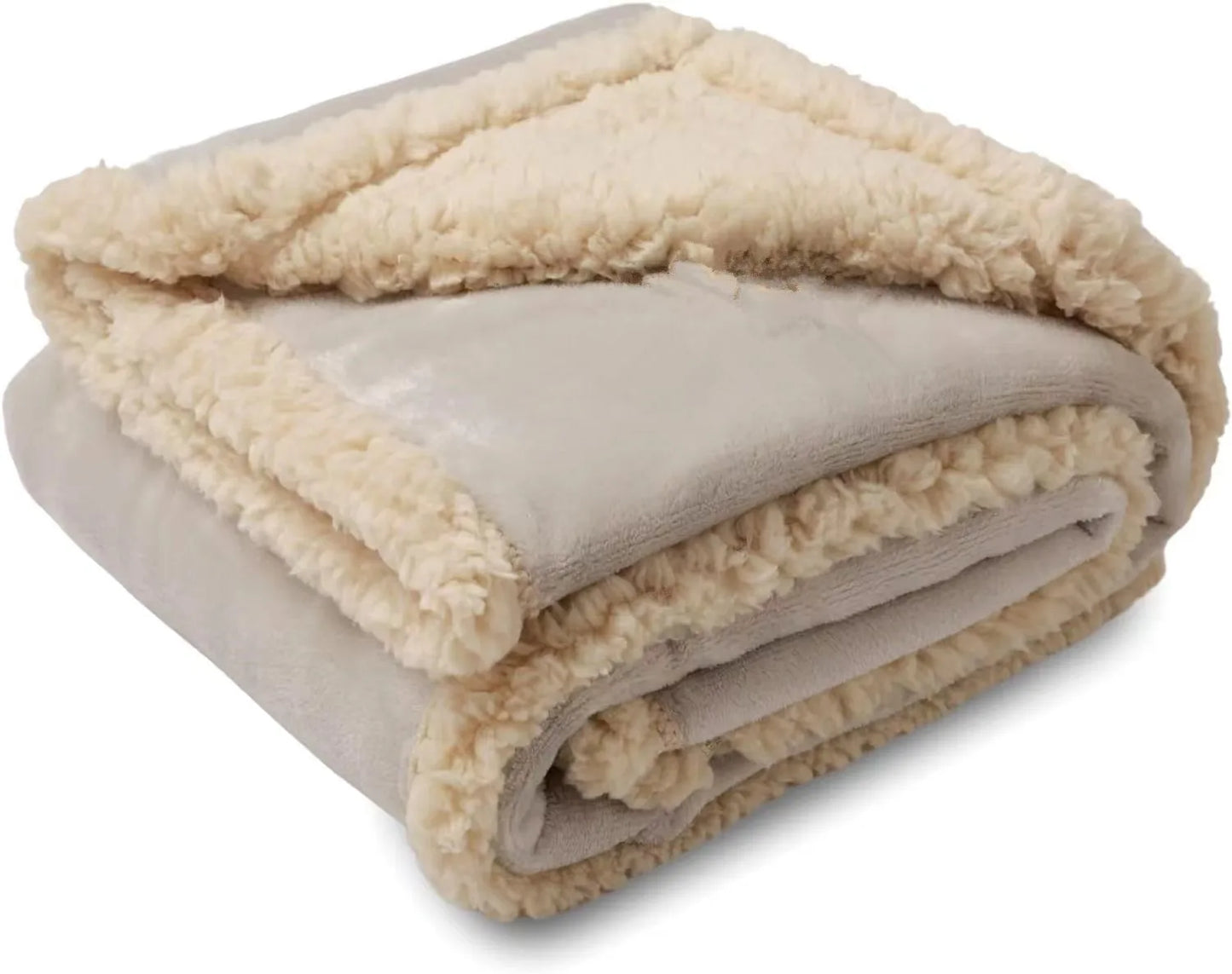 Sofa Bed Blanket Double Sided Sherpa Wool Furniture Protector Waterproof Pet Blanket Liquid Urine Resistant Dog