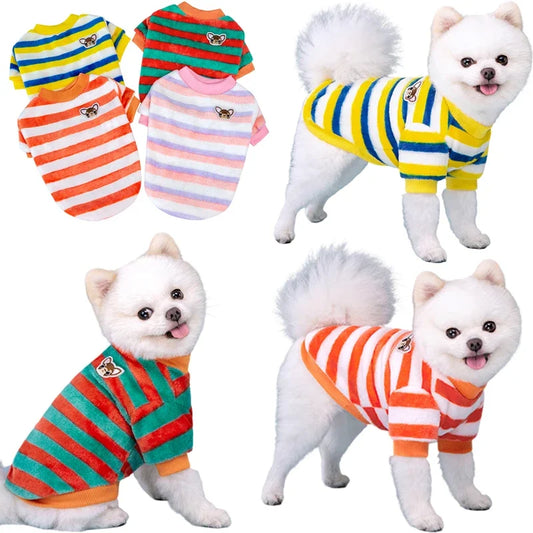 Winter Soft Dogs Coat Warm Fleece Puppy Clothes for Small Medium Dogs Pullover Chihuahua Bulldog Hoodie Sweatshirt Pet Costumes