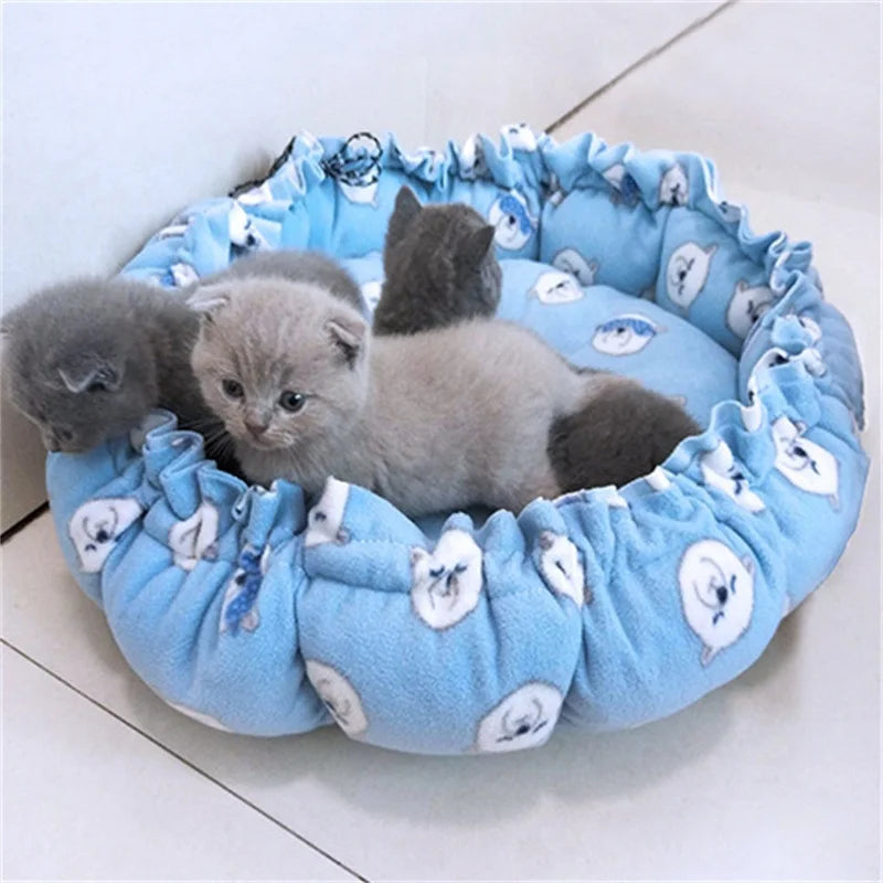 Pet Cushion For Cats Puppies Pet Adjustable Pet Bed Nest Bed Supplies Drawstring Creative Soft Warm Nest Dual-Use