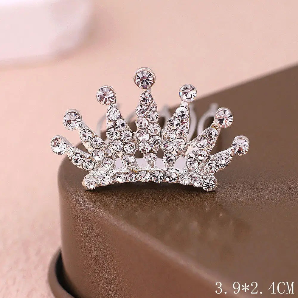 1/5pcs Bling High-grade Pet Hair Clip Crown Diamonds Hair Ornament Teddy Dog Cat Cute Pet Hairpin Puppy Hair Grooming Accesorios