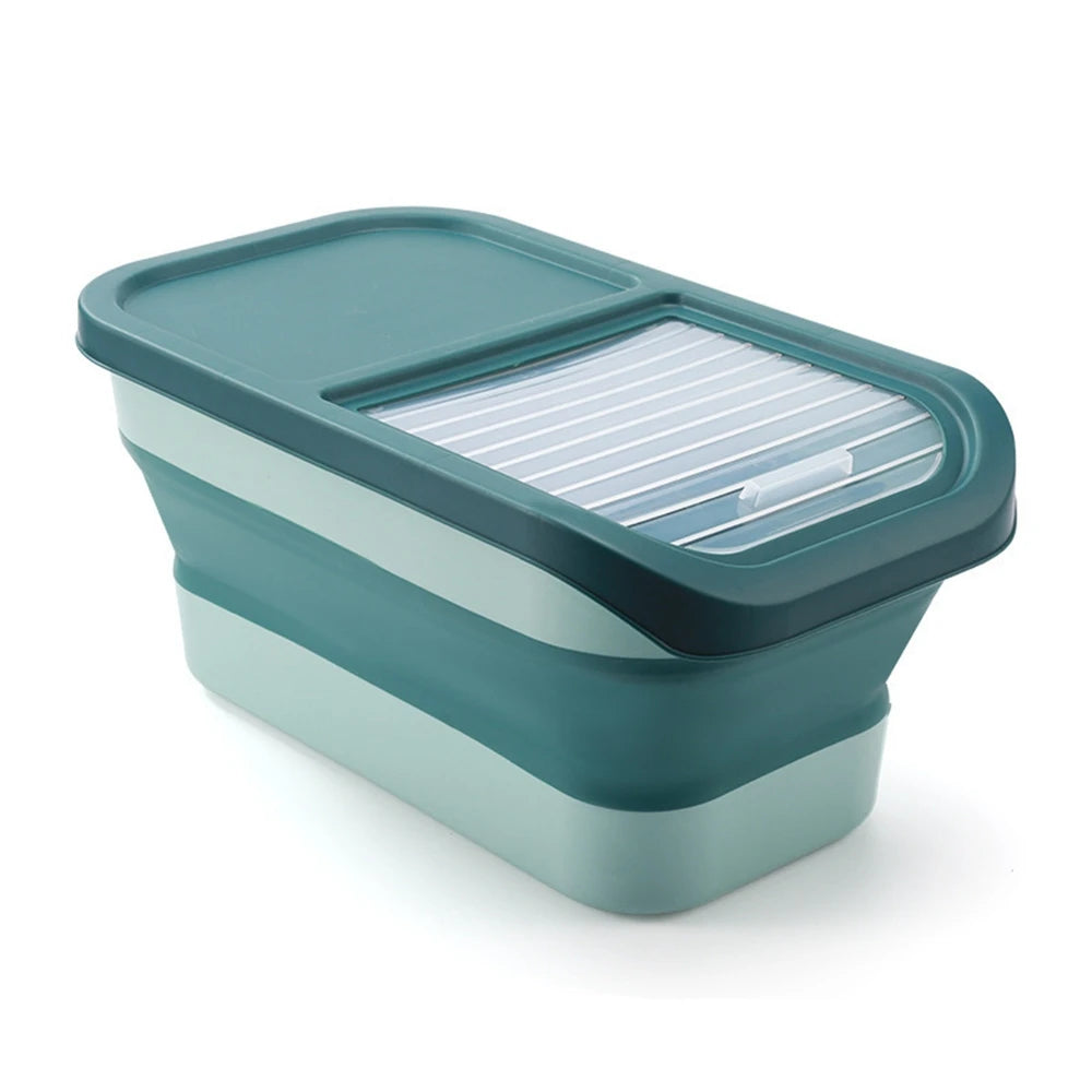 Pet Large-Capacity Foldable Sealed Storage Box Cat Food Dog Food Bucket Split Design Easy To Remove Container Basin With Lid