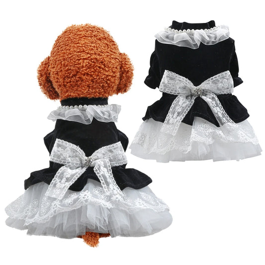 Summer Princess Pet Dress for Dogs Small Puppies Cat Puffy Gauze Dress Wedding Party Skirt Dog Clothes for Chihuahua Yorkshire