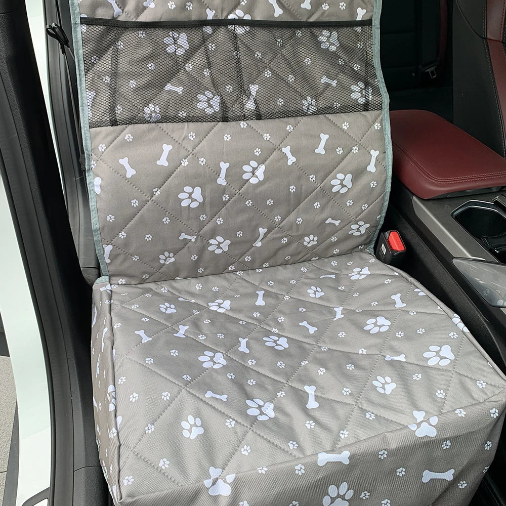 Dog Car Seat Cover for Front Seat,Durable Scratch Proof Dog Seat Covers with Mesh Pockets for Car,Truck and SUV