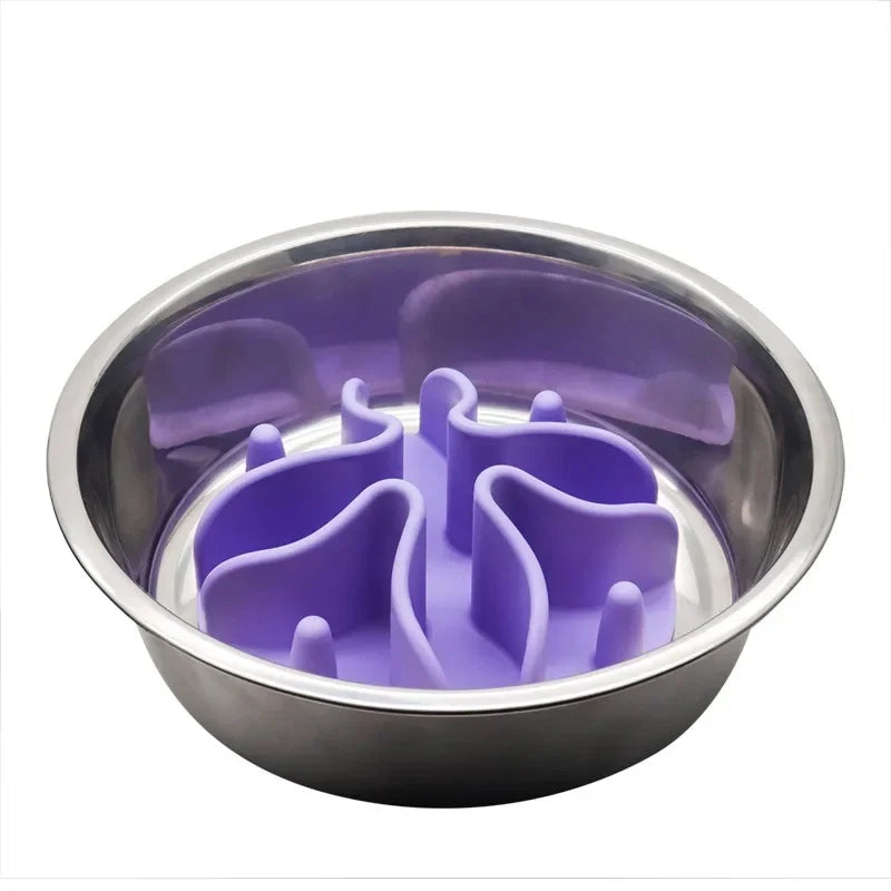 Silicone Spiral Slow Feeder Insert with Strong Suction Cup for Small Medium Large Dogs Feeding Bowl Pet Products