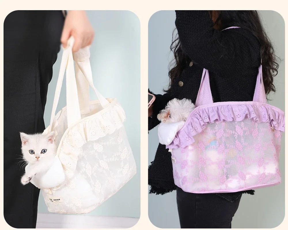 Puppy Carrier Dog Walking Pets Accessories Bags Cat Handbag Handheld Car Seat Pet Carrying Shoulder Bags for Cute Small Dog