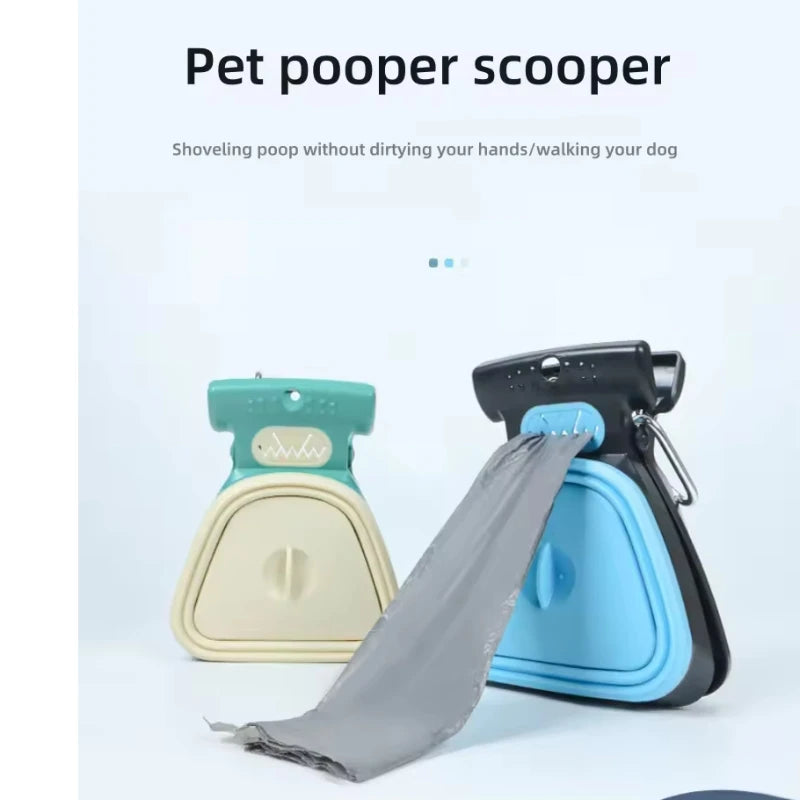 Dog Pet Pooper Scooper Travel Foldable Garbage Collector Scoop Picker Outdoor Animal Feces Cleaner Pet Product Accessories