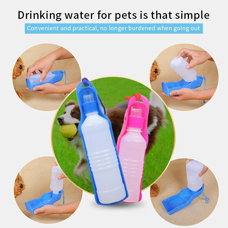 250Ml/500ML Dogs Go Out Kettle Drinker Portable Water Cup Drinking Water Feeder Pet Accopanying Cup Water Bottle Walking Dog Sup