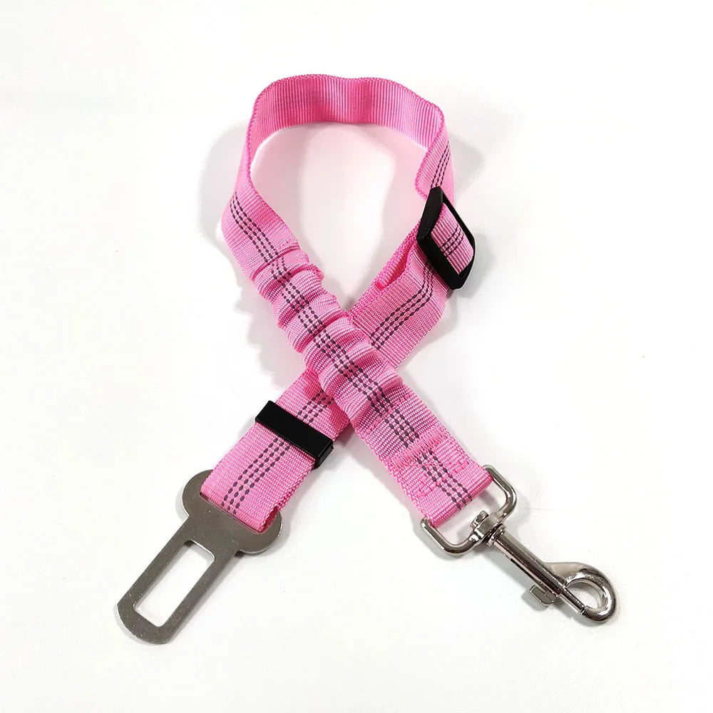 Pet Dog Car Seat Belt Retractable Buffer Elastic Reflective Safety Traction Rope Dog Leash Harness Dogs Dog Accessories Supplies