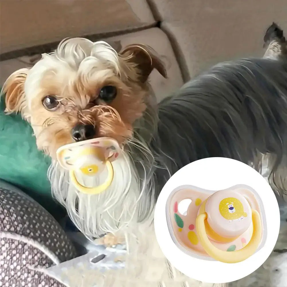 Practical Pet Calming Pacifier Soft Silicone Dog Teeth Chew Resistant Molar Cat Bite Toy Food Grade Silicone Supplies