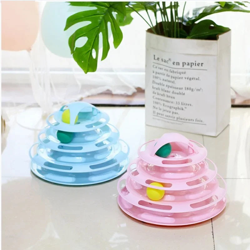 Funny Cat Pet Toy Cat Toys Intelligence Triple Play Disc Cat Toy Balls Ball Toys Pets Pink Blue Green Orange Pet Products