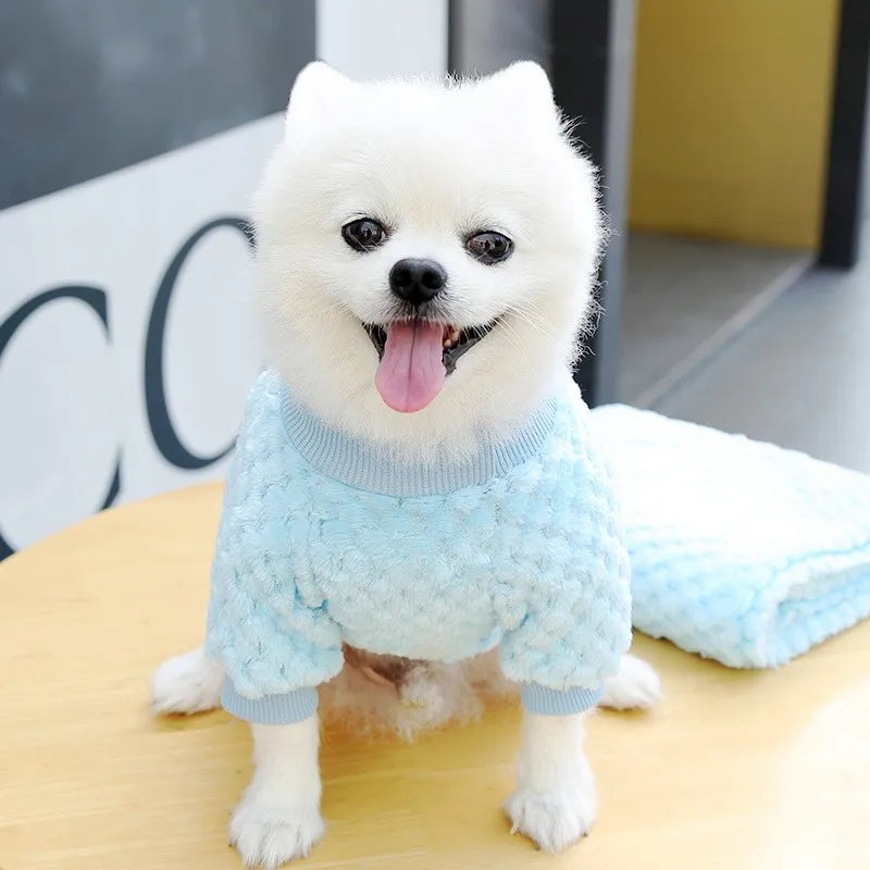 Winter Warm Dog Hoodies Pet Dog Clothes Soft Puppy Pullover Cute Bear Print Cat Sweatshirt Fashion Pet Hoodies Chihuahua Clothes