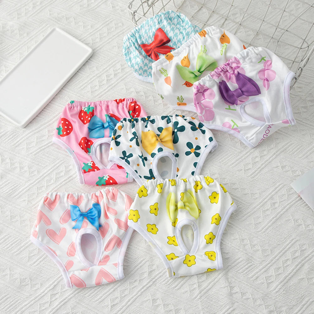 Princess Pet Panties Dog Clothes Menstrual Pants Flower Dog Diaper Female Puppy Physiological Pants Pet Physiological Pants