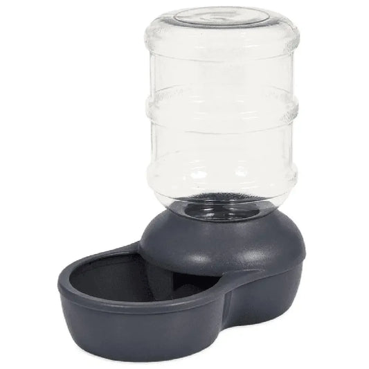 Lebistro Gravity Waterer Station 2.5 Gal Black Cats Dogs Dishwasher Safe Non-Slip Twist Lock Pet Drinking Bowl Dispenser Storage