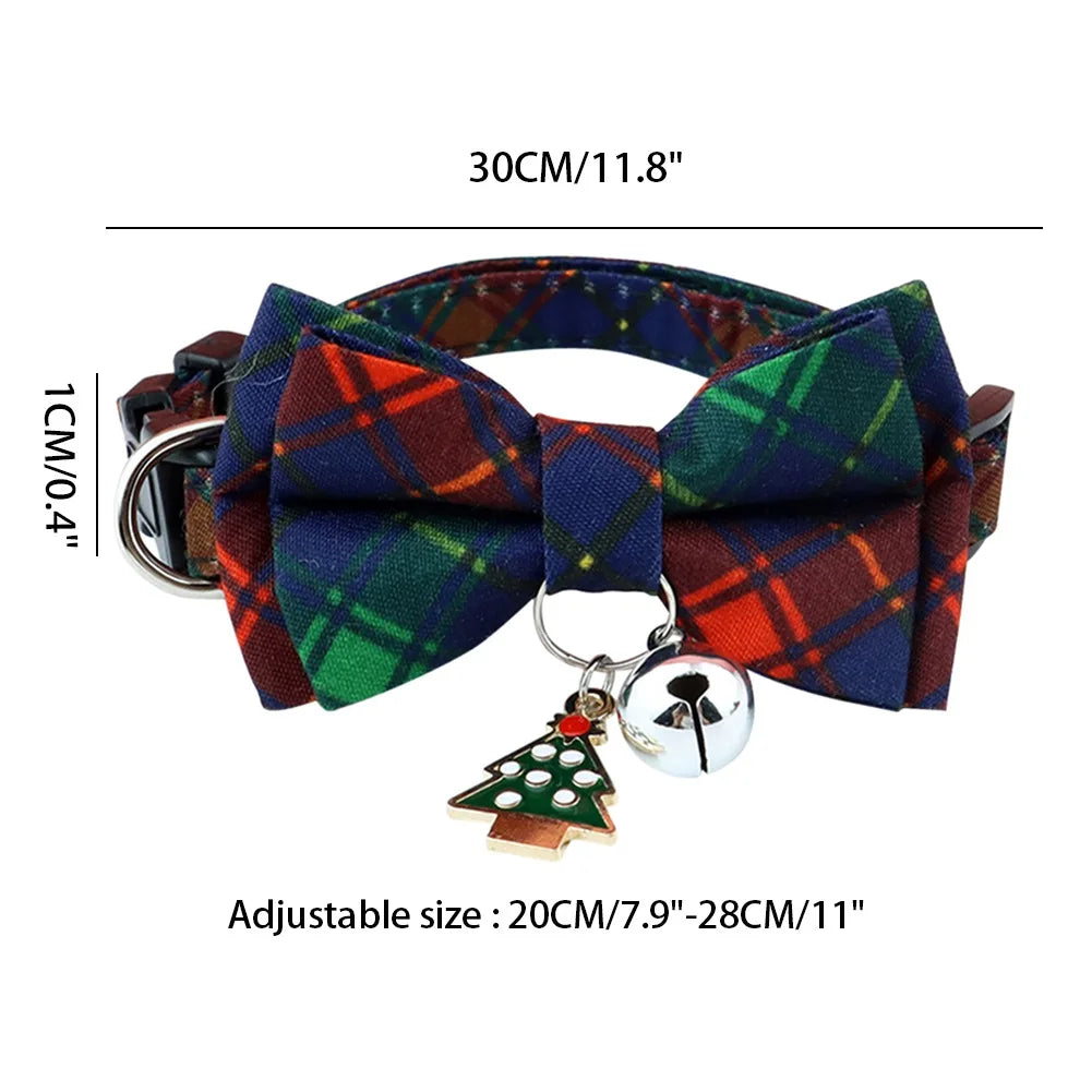 Cat Breakaway Collar with Bell and Bow Tie