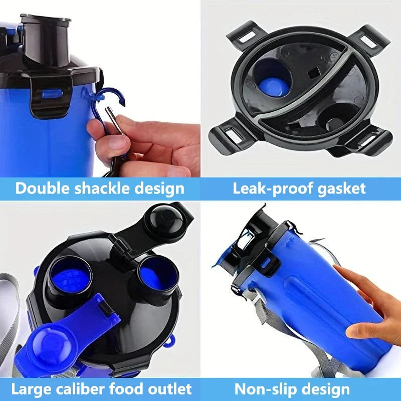 Pets Feeding Kits Portable 2 In 1 Pet Water Bottle with Food Container Dog 2pcs Collapsible Feeder Bowls Outdoor Walking D0018A