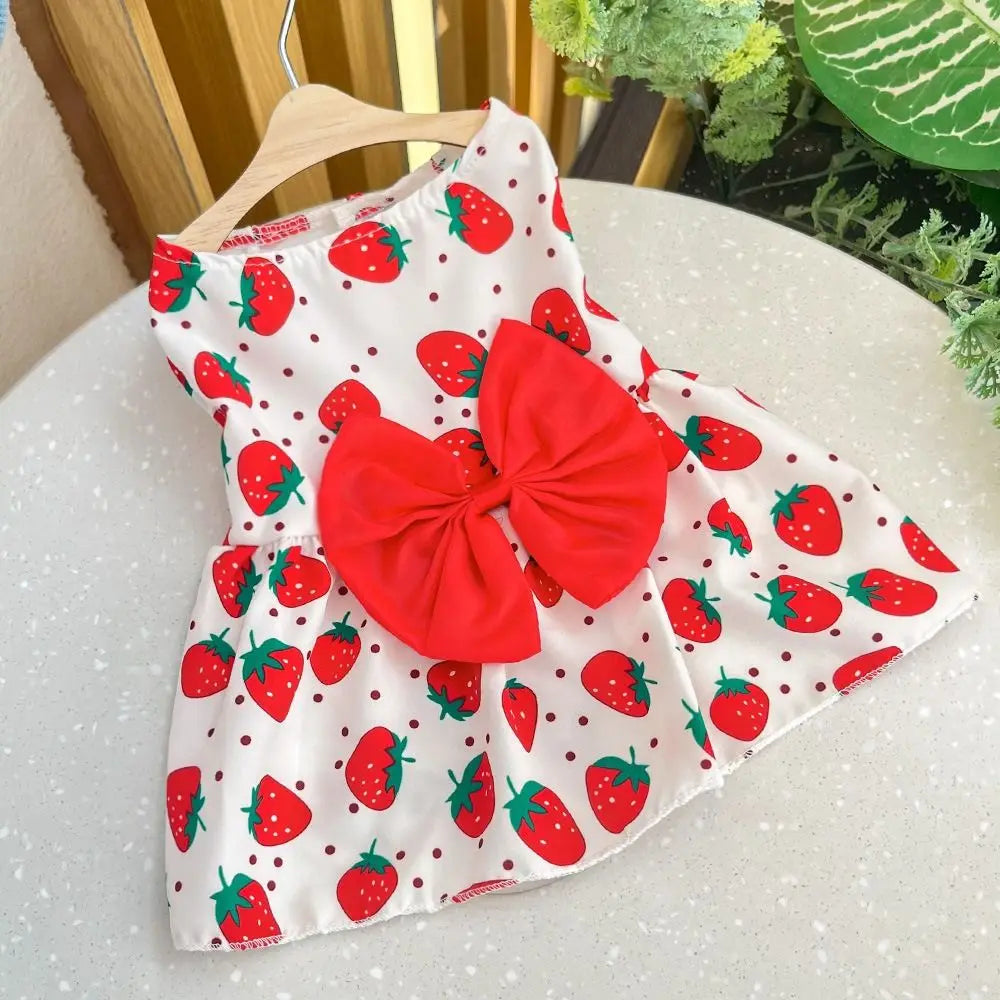 Cat Costume Floral Printed Cat Dog Dress Cute Butterfly Skirt Puppy Princess Skirt Wedding Dress XS-XXL Pet Skirt Spring Summer