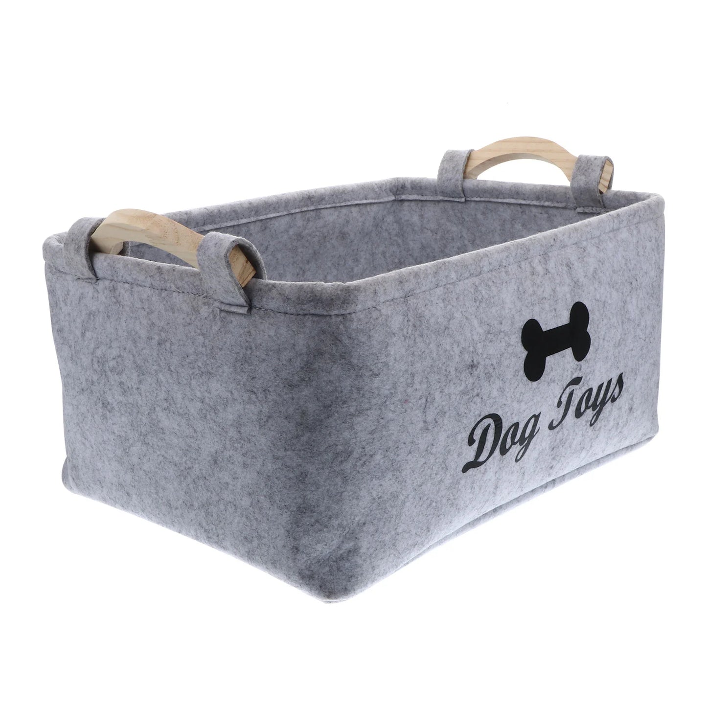 Dog Toy Basket Pet Toy Storage Felt Bin Rectangular Small Dog Toys Organizer multiuse Kids Car Toys Container Cat puppy supplies