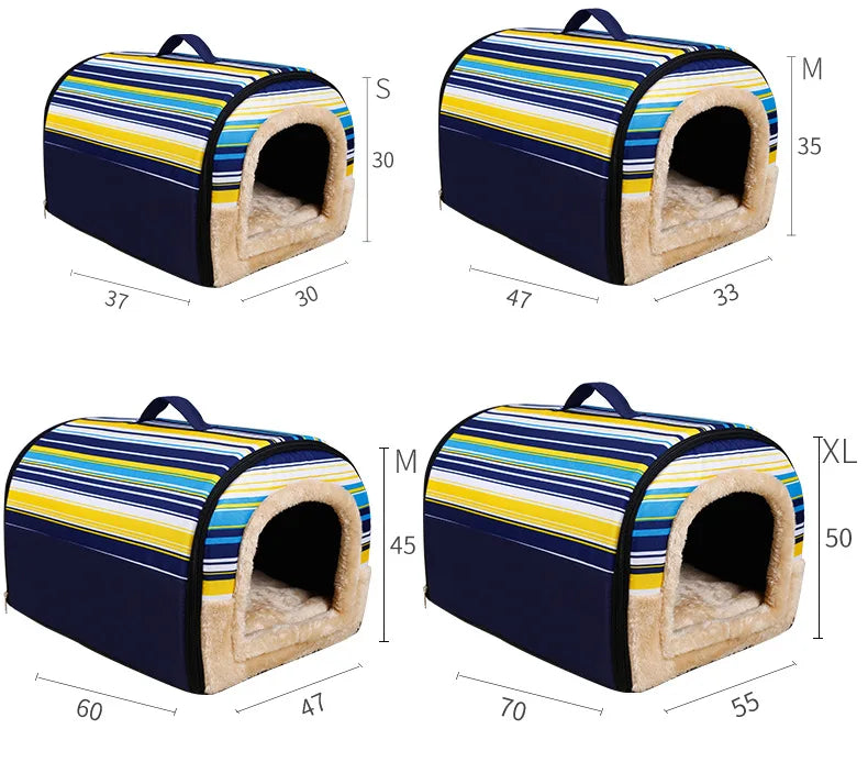 Winter Dog Kennel Warm Dog House Mat Detachable Washable Dogs Bed Nest Deep Sleep Tent for Medium Large Dogs House dog Supplies