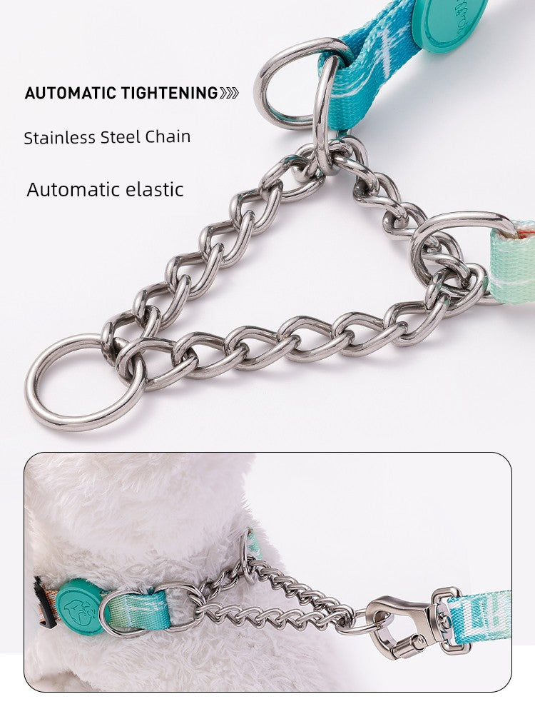 Half Chain Medium Large Dog Explosion-Proof Collar Dog