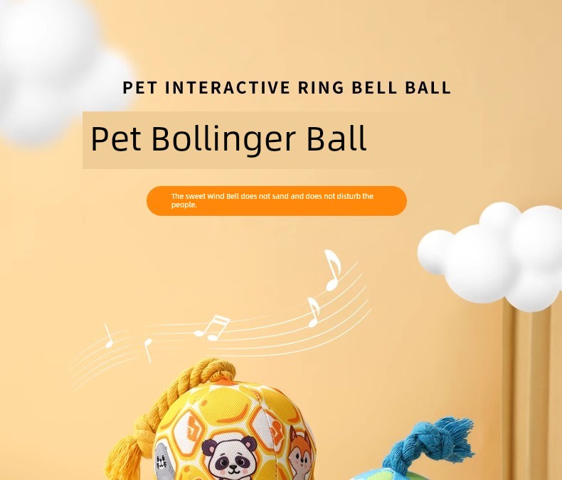 Bell Toy Ball Puppy Tug-of-War Pull Consumption Bends and Hitches