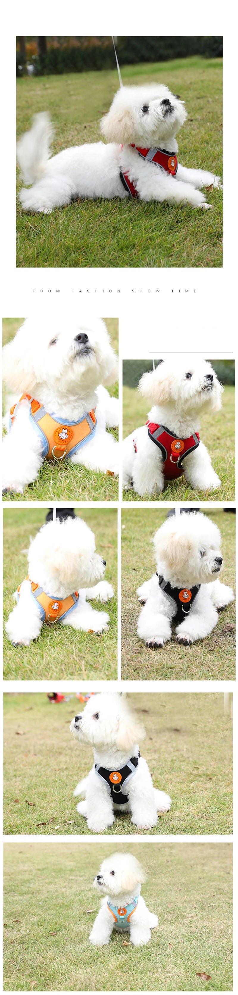 Pet Dog Harness Breathable Reflective Dog Harness Adjustable Harness Dog for Kitten Puppy Pet Accessories for Small Dogs