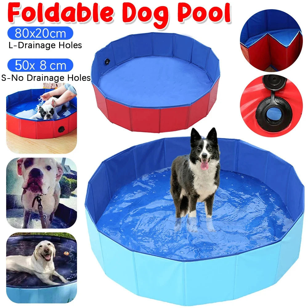 Piscina plegable para perros al aire libre, bañeras plegables portátiles para mascotas, productos para perros y gatos