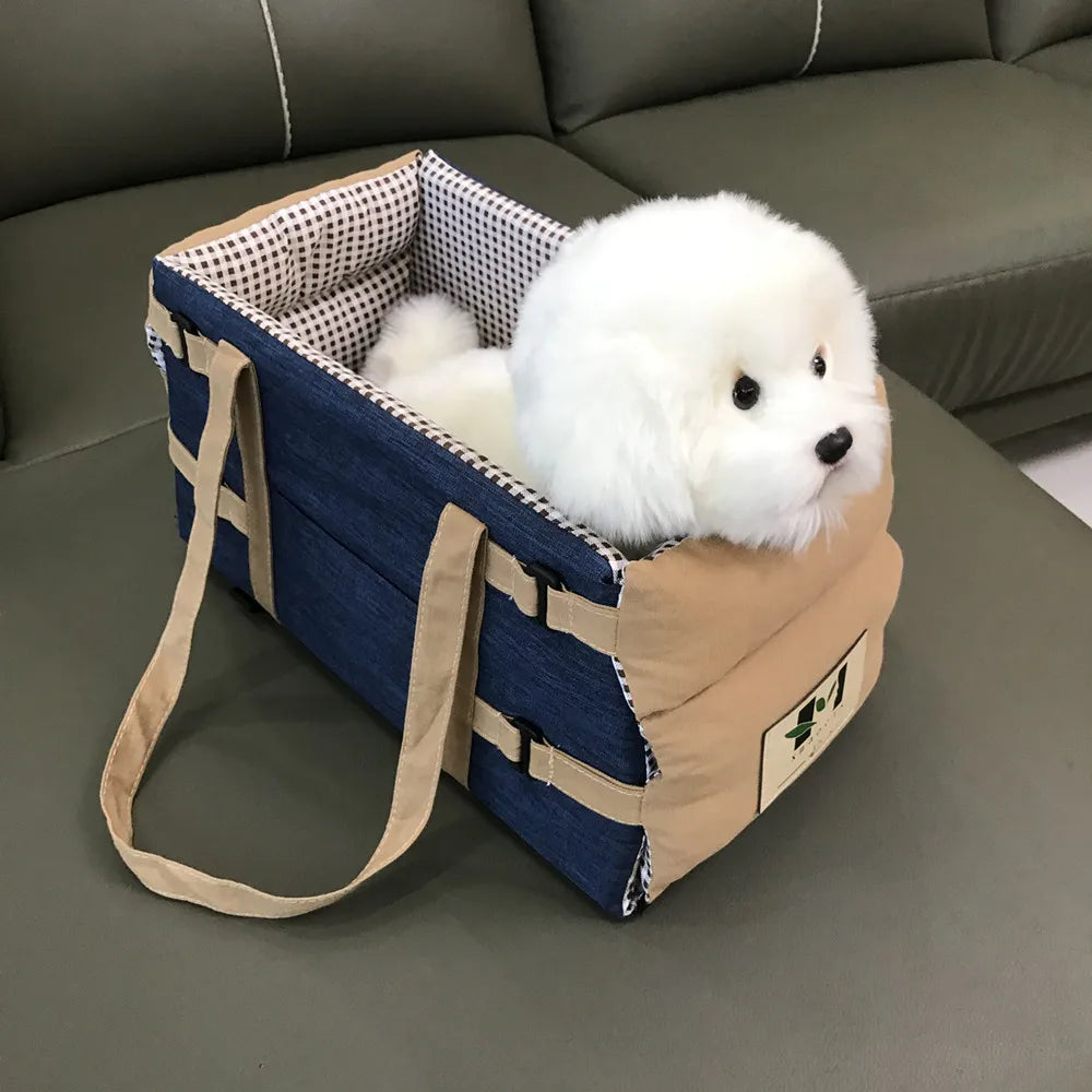 Dog Car Seat for Small Dog Center Console Seat Pet Booster Seat for Car Safety Travel Puppy Portable Dog Carrier for Cats Bag