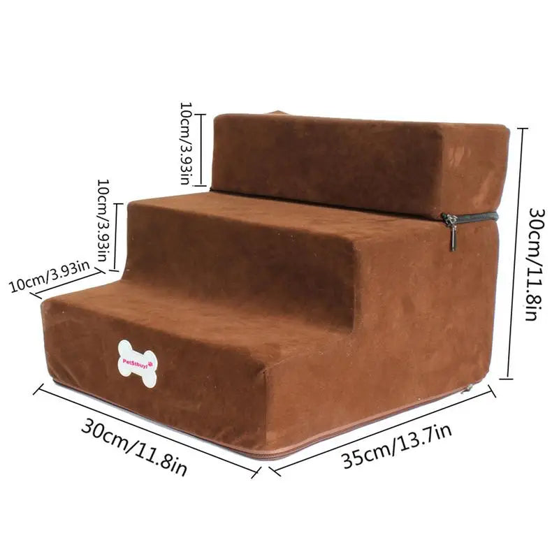 3 Layers Pet Ladder Washable Pet Sponge Stairs Portable Sofa Bed For Dog Cat Stairs Anti-slip Dogs Bed Stairs Pet Supplies