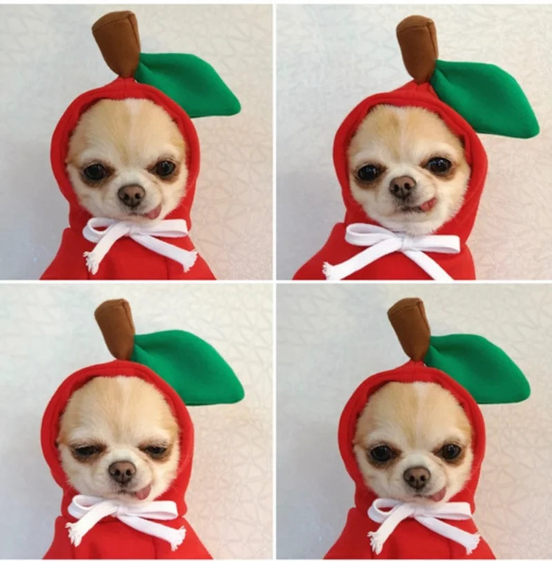 Cute Fruit Dog Clothes Reindeer Small Dogs Hoodies Warm Pet Clothing Puppy Cat Costume Coat Chihuahua Mouse Cheese Jacket Suit