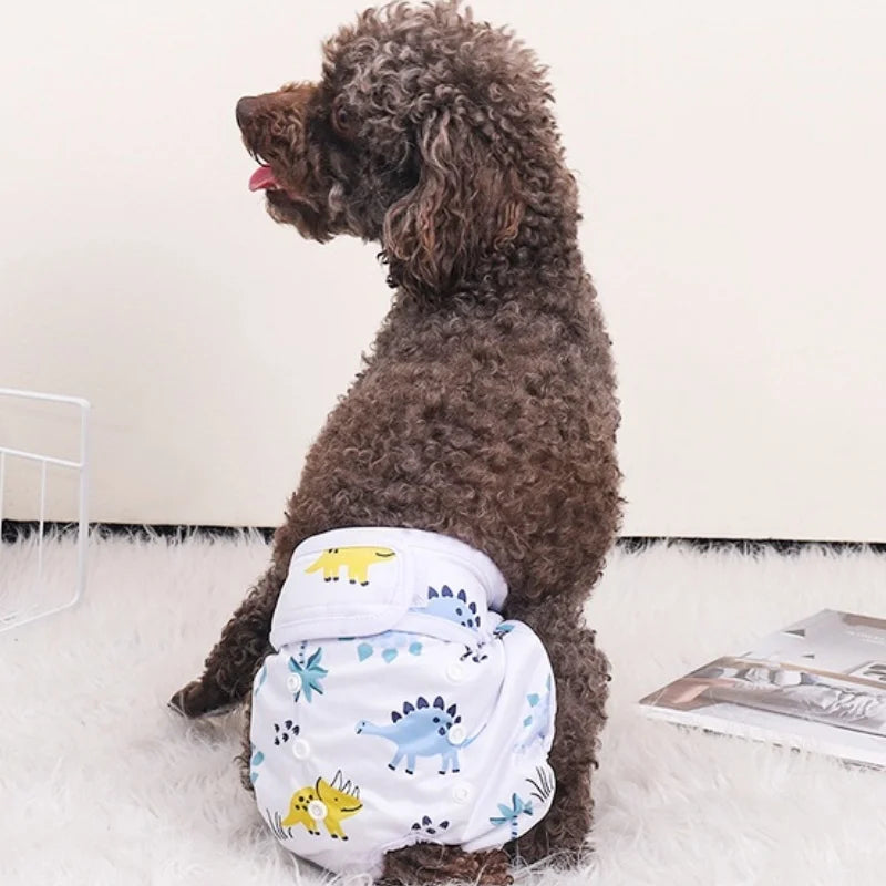 Washable Female Dog Diapers Reusable Dog Panties Menstruation Pet Physiological Safety Pants Adjustable Cat Diapers Pet Supplies