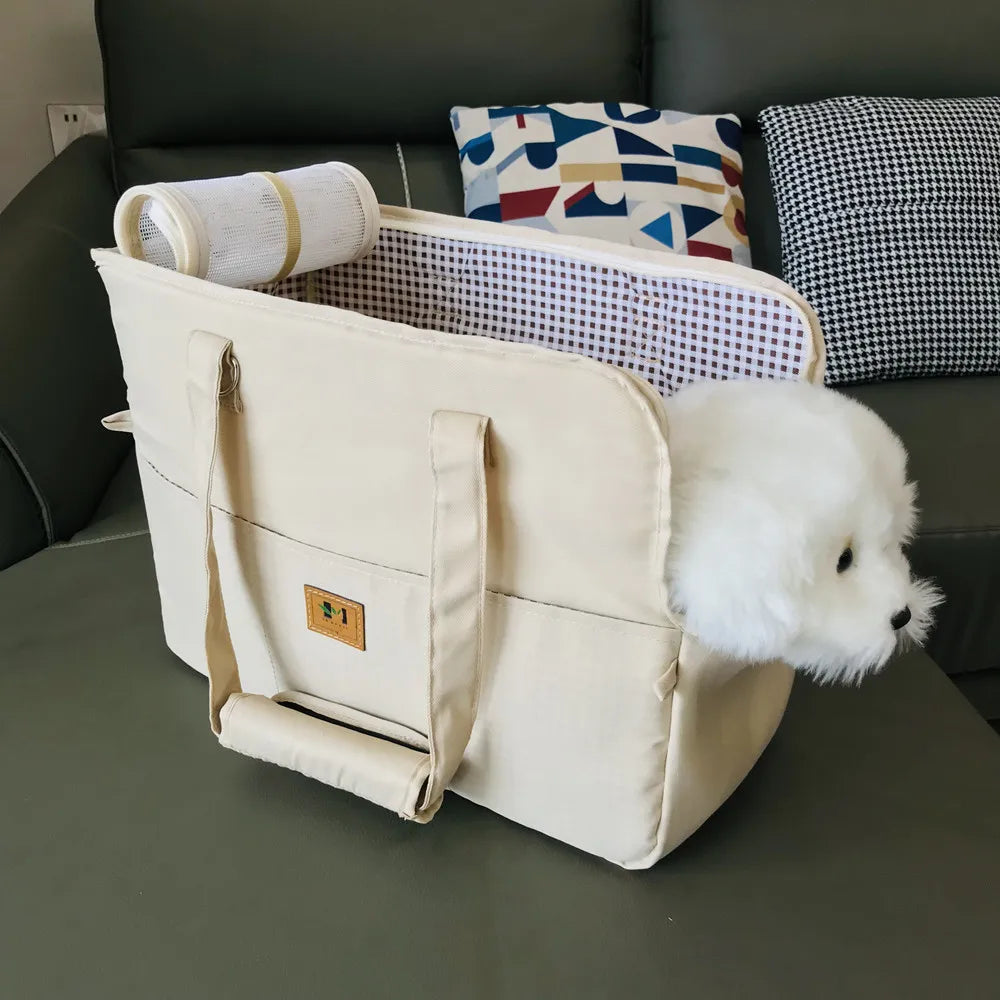 Dog Car Seat Dog Booster Car Seat Cat Carrier Bag Cat Bed for Small Dogs Cats Pet Car Seat with Pad and Straps for Dogs Cats