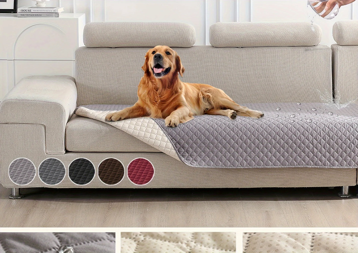 Anti Leaking & Non-Slip Dog Bed Cover,Pet Blanket Sofa Pet Bed Mat,Mattress Protectors Car,Furniture Couch Cover for Cats Dogs