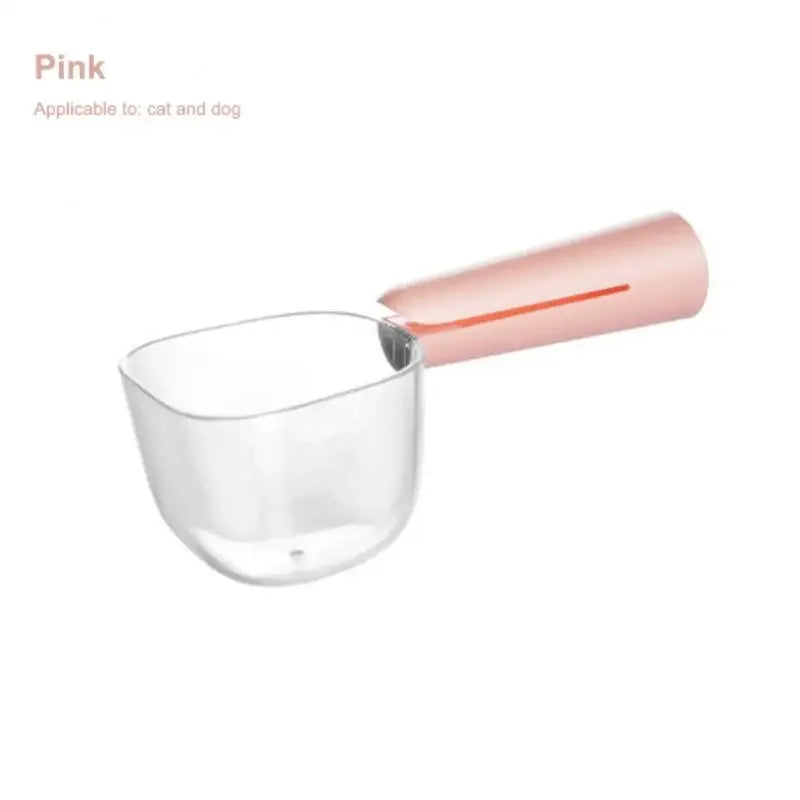 Pet Food Cup for Dog Cat Feeding Bowl Kitchen Scale Spoon Measuring Scoop Cup Portable with Scale Feeding Transparent Supplies