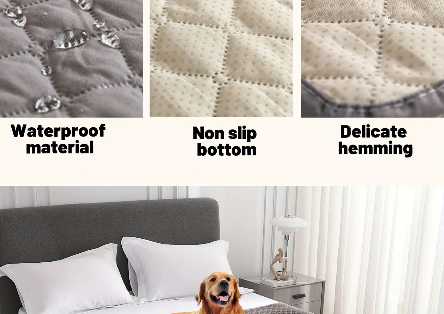 Anti Leaking & Non-Slip Dog Bed Cover,Pet Blanket Sofa Pet Bed Mat,Mattress Protectors Car,Furniture Couch Cover for Cats Dogs