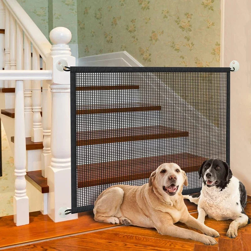 Clôtures de barrière pour chien avec 4 crochets pour animaux de compagnie, barrière d'escalier en réseau isolé pour animaux de compagnie, nouveau parc pliable en maille respirante pour clôture de sécurité pour chien