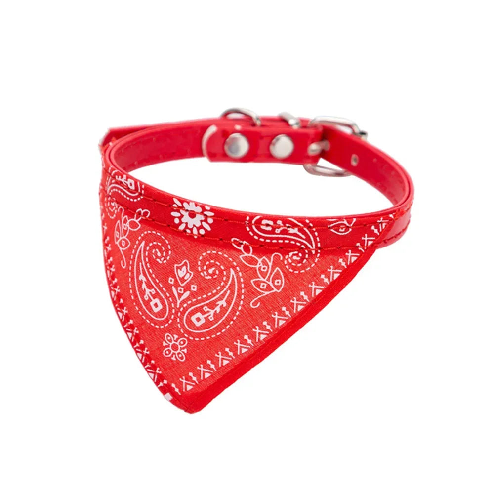 Collier bandana pour chat, chiot, chien, écharpe, foulard, avec boucle réglable pour chats, petits animaux de compagnie, chatons, colliers, reliure triangulaire