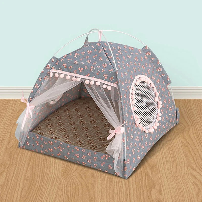 Cat Tent Bed Pet Products The General Teepee Closed Cozy Hammock with Floors Cat House Pet Small Dog House Accessories Products