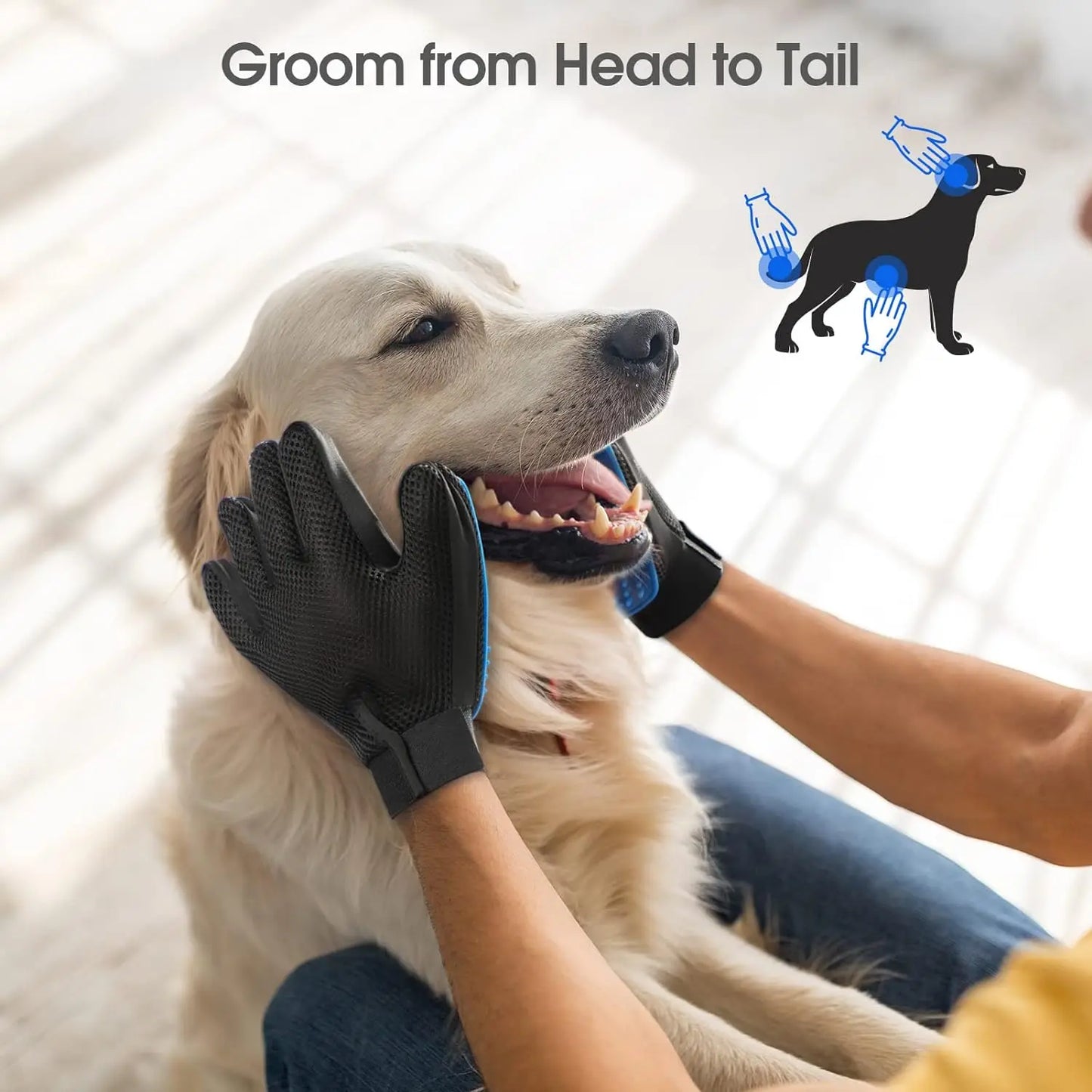 Pet Glove Cat Grooming Hair Deshedding Brush Clean Massage For Animal Dog Horse Massage Combs Cat Pet Supplies Accessoies