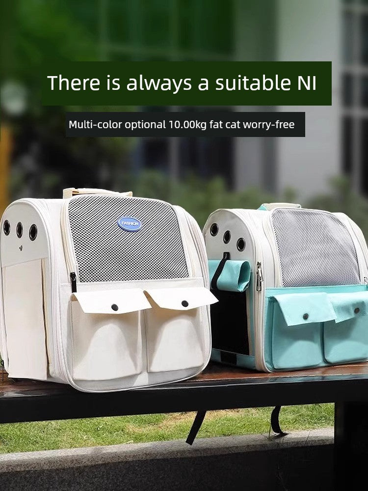 Cat Bag Outdoor Portable Large Capacity Pet Bag Shoulder Transparent All Year Round Neutral Dog Bag Satchel Breathable Cat Bag