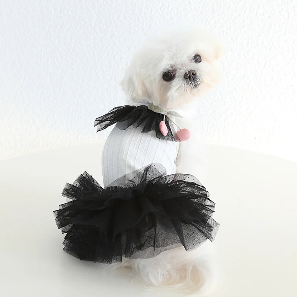 Dogs and Cats Dress Skirt Cherry Gauze  Design Pet Puppy Spring/Summer Clothes Outfit 3 Color