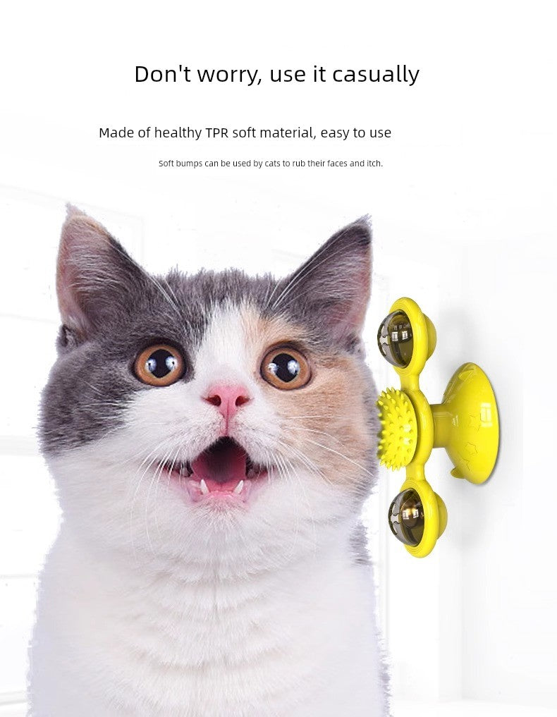 Cat Toy Self-Hi Relieving Stuffy Pet Turntable Cat Teaser Tumbler Windmill Supplies Kitty Toy Cat Toy