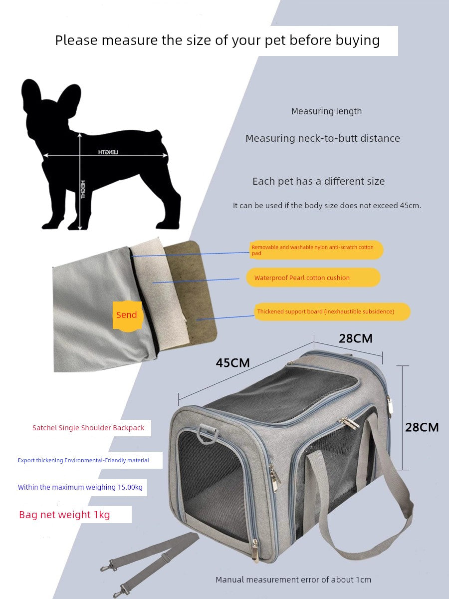 Export Export Pet Bag out Portable Shoulder Bag Handbag Foldable Cat Bag Dog Bag Astronaut Bag Flight Case