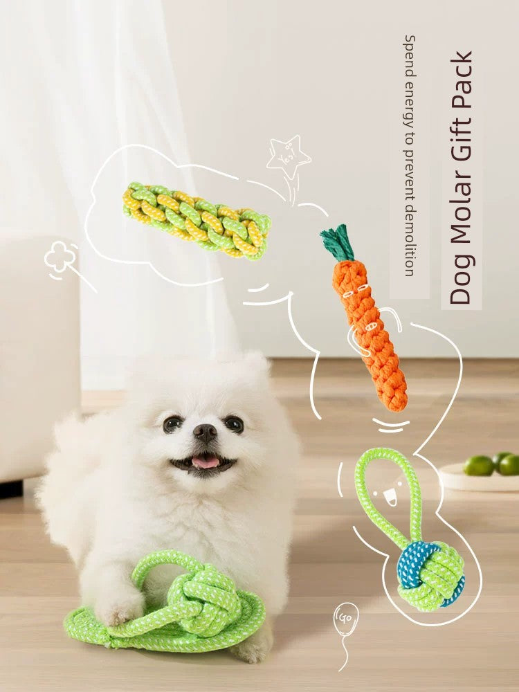 Molar Rod Tug-of-War Relieving Stuffy Handy Gadget Dog