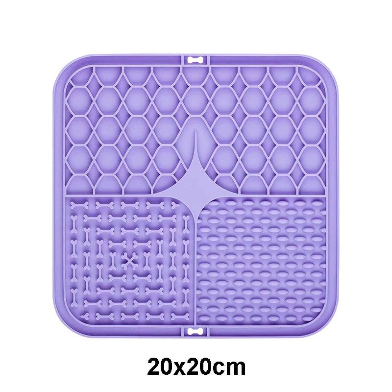 Pet Lick Silicone Mat Dogs Pet Slow Food Plate for Dog Bathing Distraction Silicone Dog Sucker Food Training Dog Feeder Supplies