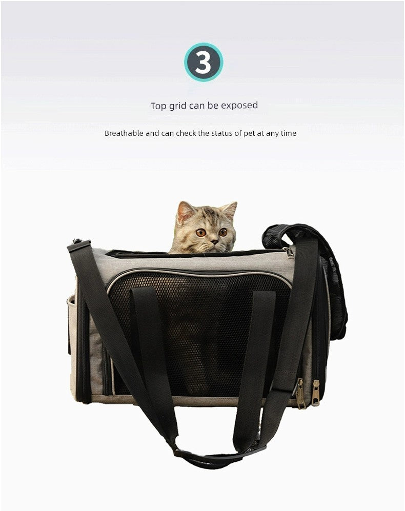 Sac de transport pliable en toile pour chat, grande capacité, pour voiture