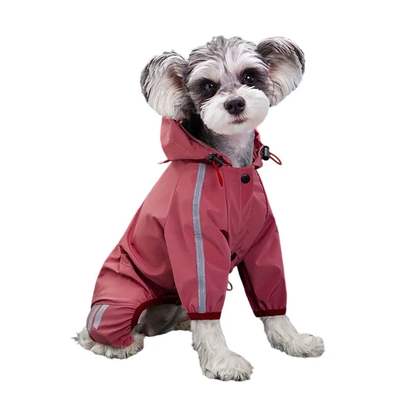 Pet Raincoats Dog Reflective Waterproof Puppy Rain Coats Hooded for Small Medium Dogs Jumpsuit Chihuahua French Bulldog Overalls