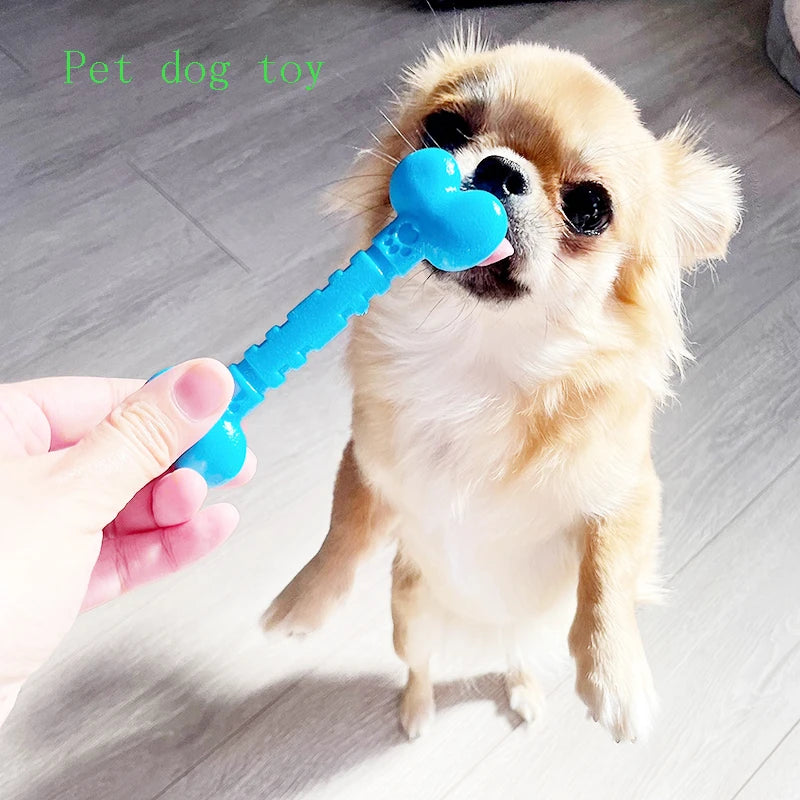 Pet dog toys, interactive, bite resistant, relieve boredom, clean teeth, rubber bones, rubber rings, suitable for small dogs